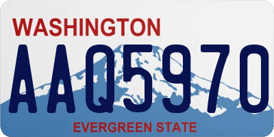 WA license plate AAQ5970