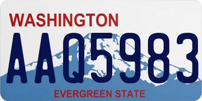 WA license plate AAQ5983