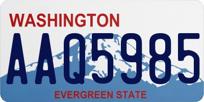 WA license plate AAQ5985