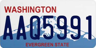 WA license plate AAQ5991