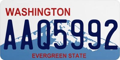 WA license plate AAQ5992