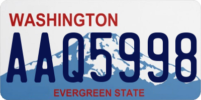 WA license plate AAQ5998