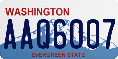 WA license plate AAQ6007