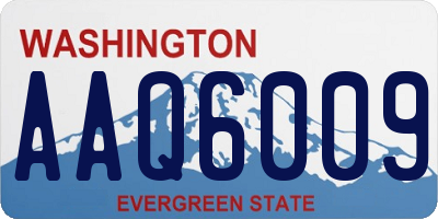 WA license plate AAQ6009