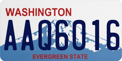WA license plate AAQ6016