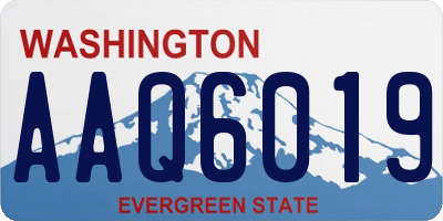 WA license plate AAQ6019