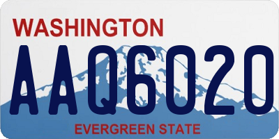 WA license plate AAQ6020