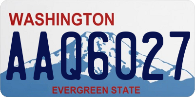 WA license plate AAQ6027