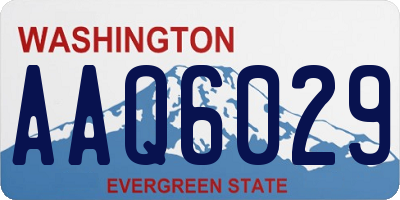 WA license plate AAQ6029