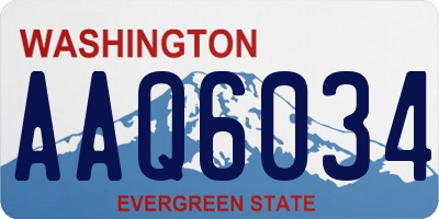 WA license plate AAQ6034