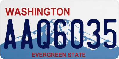 WA license plate AAQ6035
