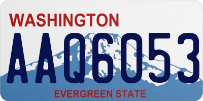 WA license plate AAQ6053