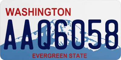 WA license plate AAQ6058