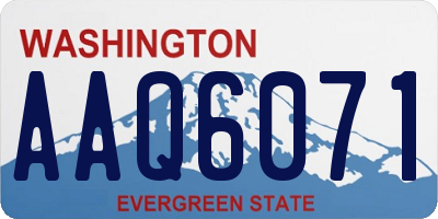 WA license plate AAQ6071