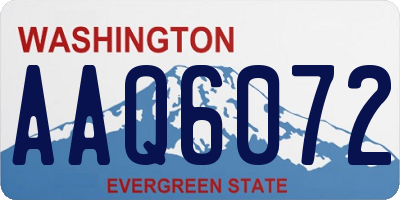WA license plate AAQ6072