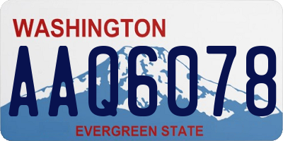 WA license plate AAQ6078