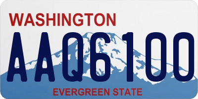 WA license plate AAQ6100