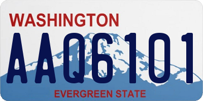 WA license plate AAQ6101