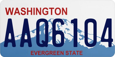 WA license plate AAQ6104