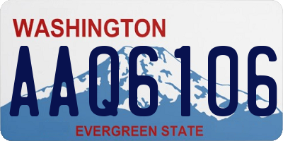 WA license plate AAQ6106