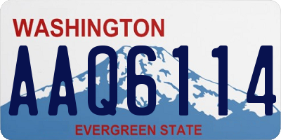 WA license plate AAQ6114