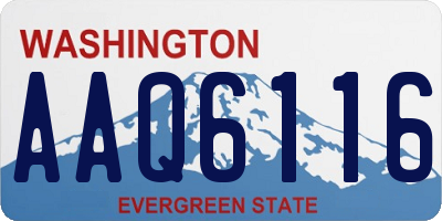 WA license plate AAQ6116
