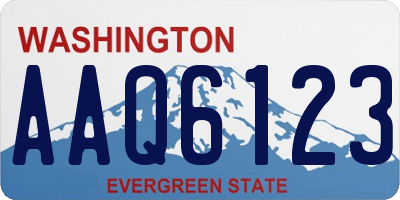 WA license plate AAQ6123