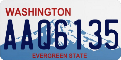 WA license plate AAQ6135