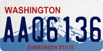 WA license plate AAQ6136