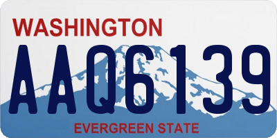 WA license plate AAQ6139