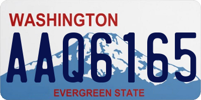 WA license plate AAQ6165