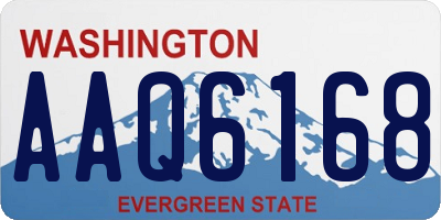 WA license plate AAQ6168