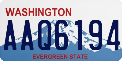 WA license plate AAQ6194