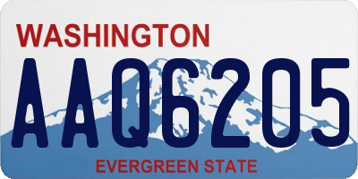 WA license plate AAQ6205