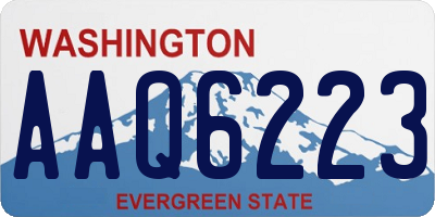 WA license plate AAQ6223