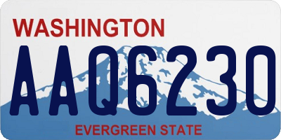 WA license plate AAQ6230