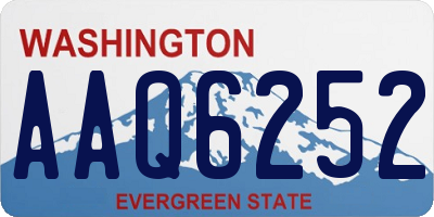 WA license plate AAQ6252