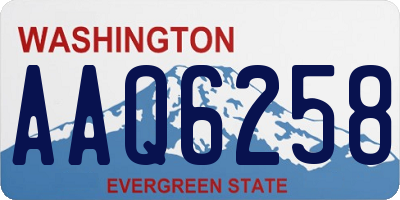 WA license plate AAQ6258