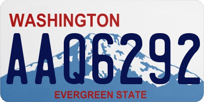 WA license plate AAQ6292