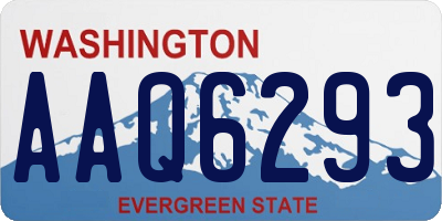 WA license plate AAQ6293
