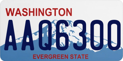 WA license plate AAQ6300