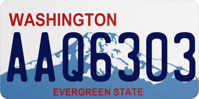 WA license plate AAQ6303