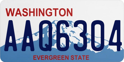 WA license plate AAQ6304