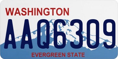 WA license plate AAQ6309
