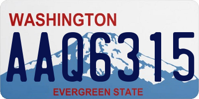 WA license plate AAQ6315
