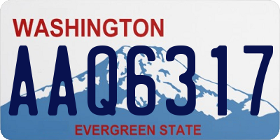 WA license plate AAQ6317