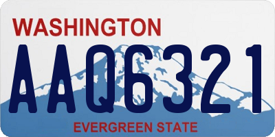 WA license plate AAQ6321
