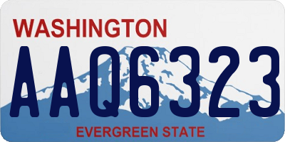 WA license plate AAQ6323