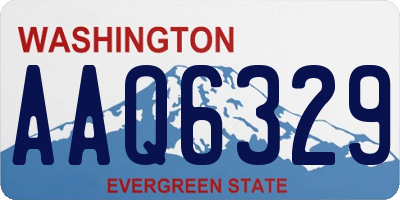 WA license plate AAQ6329