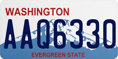 WA license plate AAQ6330